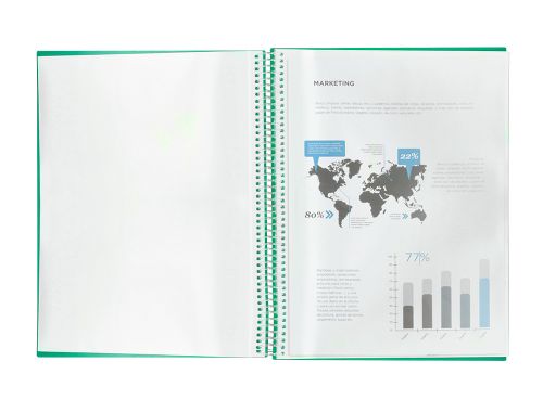 Capa catalogo liderpapel com espiral 60 bolsas polipropileno din a4 verde , Liderpapel , 54430 , 8423473544307